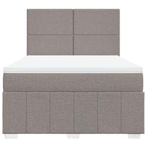 Box spring postel s matrací taupe 160x200 cm textil - obrázek 4