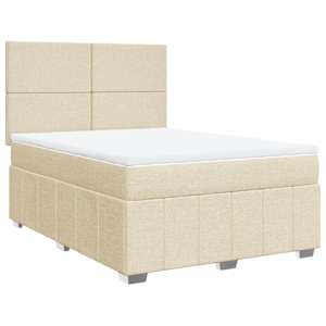 Box spring postel s matrací krémová 160x200 cm textil - obrázek 2