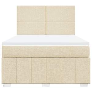 Box spring postel s matrací krémová 160x200 cm textil - obrázek 4