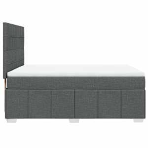 Box spring postel s matrací tmavě šedá 160x200 cm textil - obrázek 5