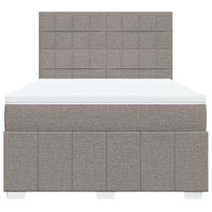 Box spring postel s matrací taupe 160x200 cm textil - obrázek 4