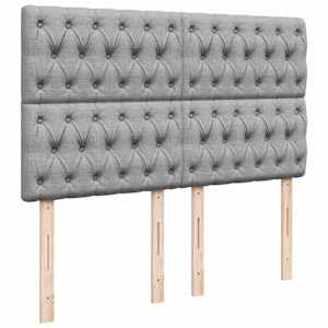 Box spring postel s matrací světle šedá 160 x 200 cm textil - obrázek 7