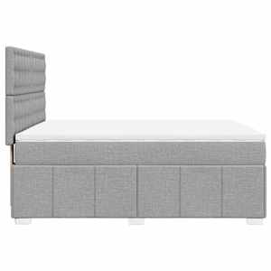 Box spring postel s matrací světle šedá 160 x 200 cm textil - obrázek 5