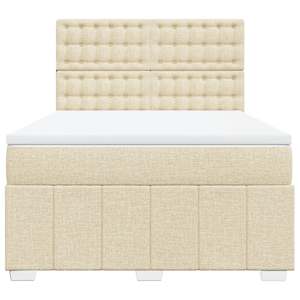 Box spring postel s matrací krémová 160x200 cm textil - obrázek 4
