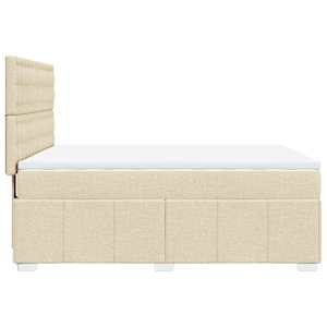 Box spring postel s matrací krémová 160x200 cm textil - obrázek 5