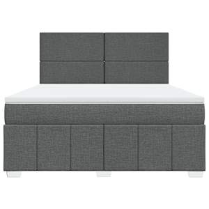 Box spring postel s matrací tmavě šedá 180x200 cm textil - obrázek 4