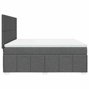 Box spring postel s matrací tmavě šedá 180x200 cm textil - obrázek 5