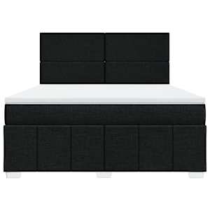 Box spring postel s matrací černá 180x200 cm textil - obrázek 4