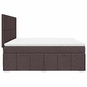 Box spring postel s matrací tmavě hnědá 180x200 cm textil - obrázek 5