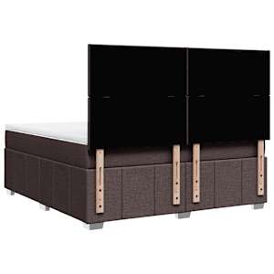 Box spring postel s matrací tmavě hnědá 180x200 cm textil - obrázek 6