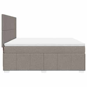Box spring postel s matrací taupe 180x200 cm textil - obrázek 5