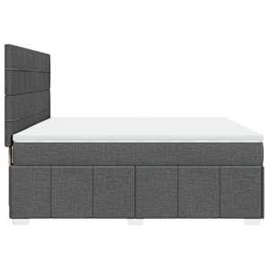 Box spring postel s matrací tmavě šedá 180x200 cm textil - obrázek 5