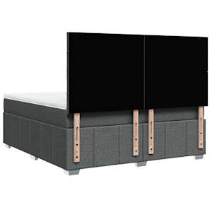 Box spring postel s matrací tmavě šedá 180x200 cm textil - obrázek 6