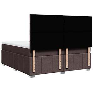 Box spring postel s matrací tmavě hnědá 180x200 cm textil - obrázek 6