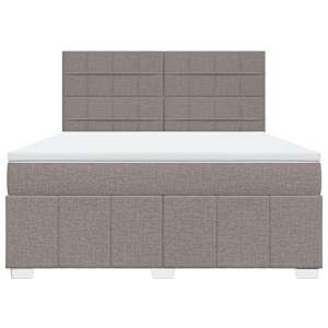 Box spring postel s matrací taupe 180x200 cm textil - obrázek 4