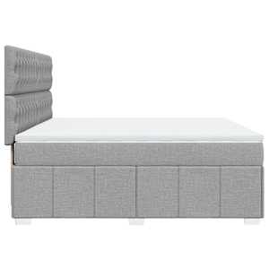 Box spring postel s matrací světle šedá 180 x 200 cm textil - obrázek 5