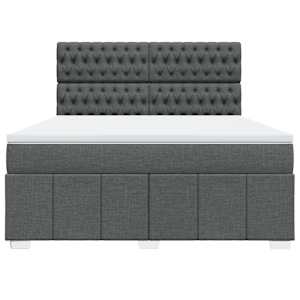 Box spring postel s matrací tmavě šedá 180x200 cm textil - obrázek 4