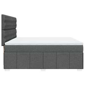 Box spring postel s matrací tmavě šedá 180x200 cm textil - obrázek 5