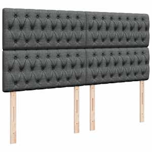 Box spring postel s matrací tmavě šedá 180x200 cm textil - obrázek 7