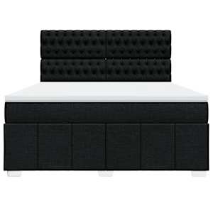 Box spring postel s matrací černá 180x200 cm textil - obrázek 4
