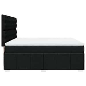 Box spring postel s matrací černá 180x200 cm textil - obrázek 5