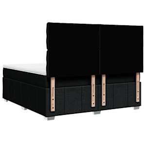 Box spring postel s matrací černá 180x200 cm textil - obrázek 6