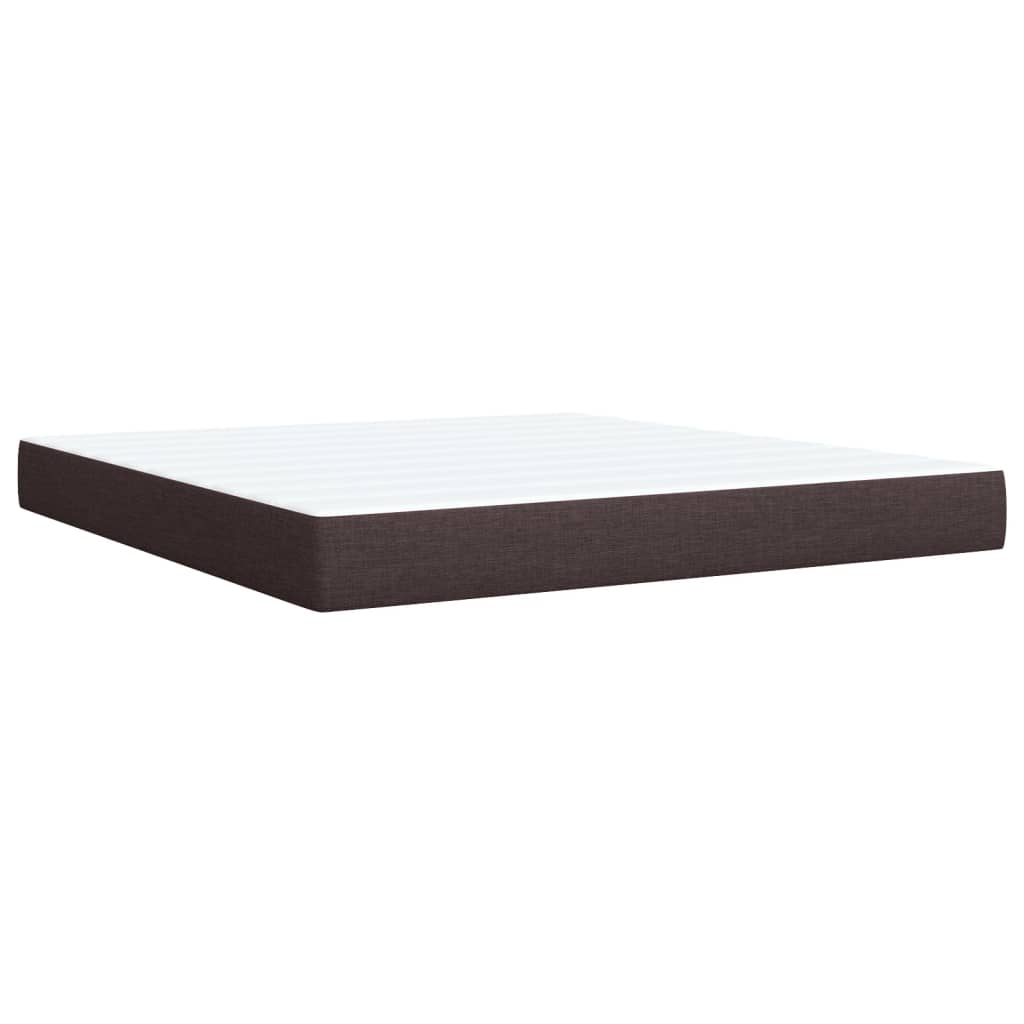 Box spring postel s matrací tmavě hnědá 180x200 cm textil - obrázek 10