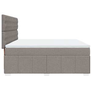 Box spring postel s matrací taupe 180x200 cm textil - obrázek 5