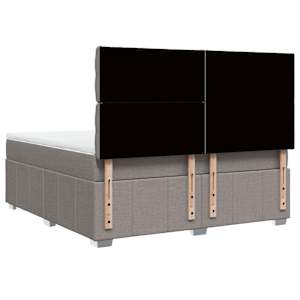 Box spring postel s matrací taupe 180x200 cm textil - obrázek 6