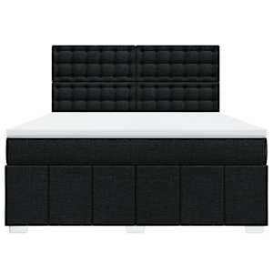 Box spring postel s matrací černá 180x200 cm textil - obrázek 4