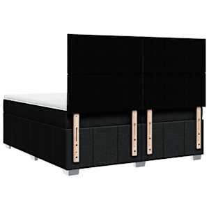 Box spring postel s matrací černá 200x200 cm textil - obrázek 6
