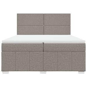 Box spring postel s matrací taupe 200x200 cm textil - obrázek 4