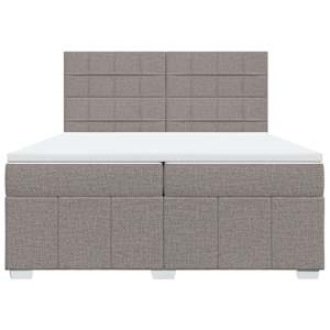Box spring postel s matrací taupe 200x200 cm textil - obrázek 4