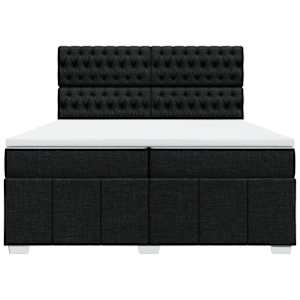 Box spring postel s matrací černá 200x200 cm textil - obrázek 4