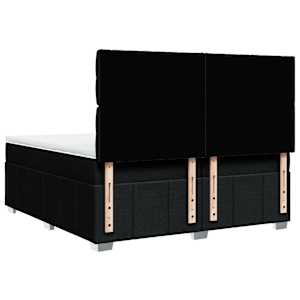 Box spring postel s matrací černá 200x200 cm textil - obrázek 6