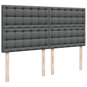 Box spring postel s matrací tmavě šedá 200x200 cm textil - obrázek 7