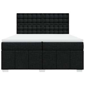 Box spring postel s matrací černá 200x200 cm textil - obrázek 4