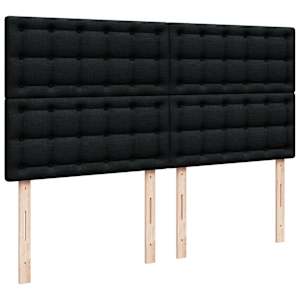 Box spring postel s matrací černá 200x200 cm textil - obrázek 7