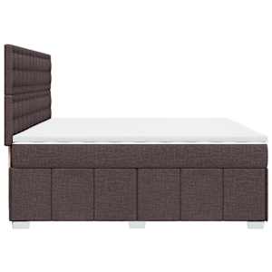 Box spring postel s matrací tmavě hnědá 200x200 cm textil - obrázek 5