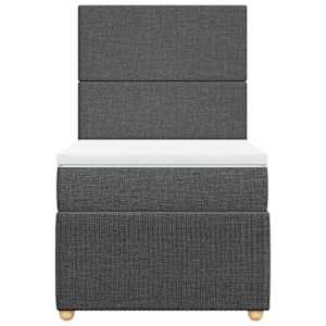 Box spring postel s matrací tmavě šedá 80 x 200 cm textil - obrázek 4