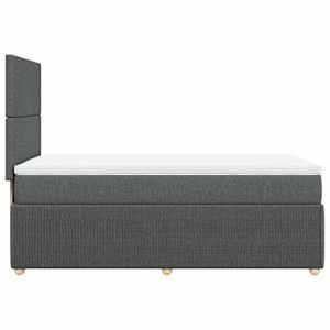 Box spring postel s matrací tmavě šedá 80 x 200 cm textil - obrázek 5