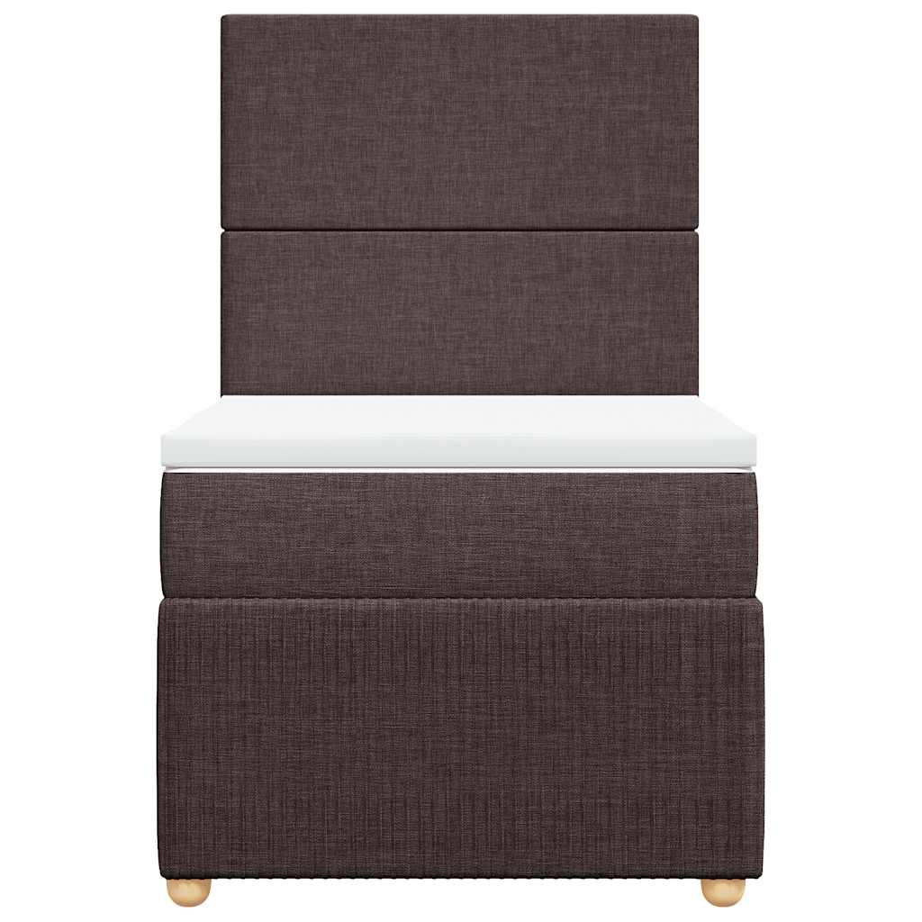 vidaXL Boxspring met matras stof donkerbruin 80x200 cm bruin, foto 4