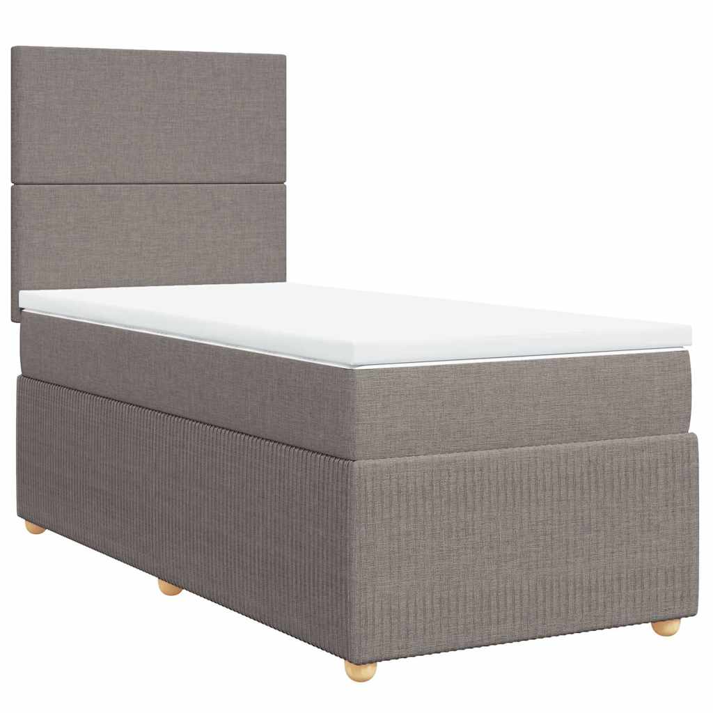 Thumbnail - vidaXL Boxspringbett mit Matratze Taupe 80x200 cm Stoff