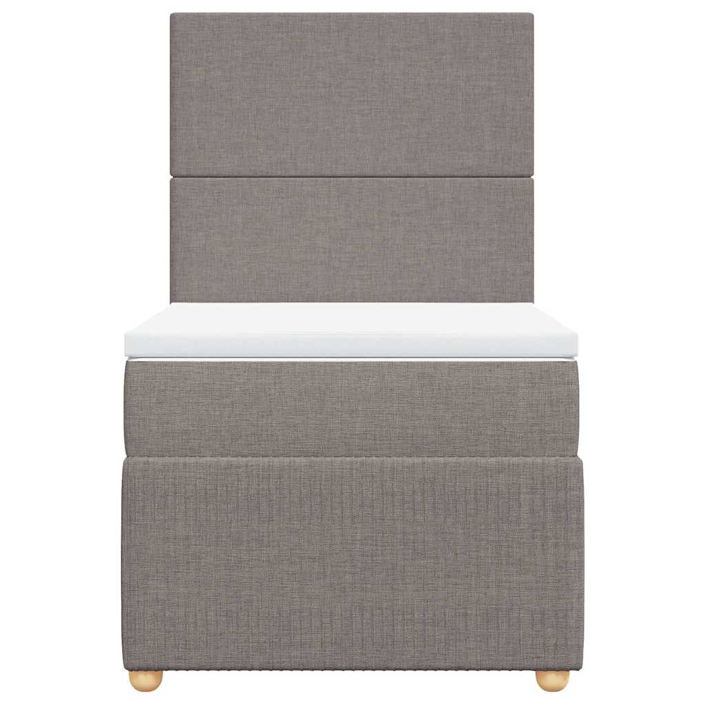 vidaXL Boxspring met matras stof taupe 80x200 cm, foto 4