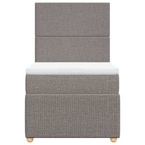 Box spring postel s matrací taupe 80x200 cm textil - obrázek 4