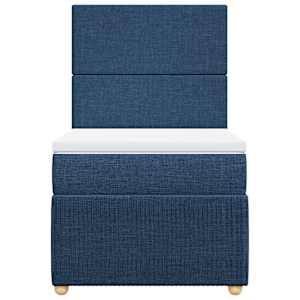 Box spring postel s matrací modrá 80x200 cm textil - obrázek 4