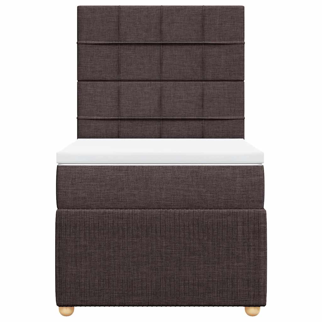 vidaXL Boxspring met matras stof donkerbruin 80x200 cm bruin, foto 4