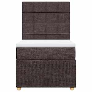 Box spring postel s matrací tmavě hnědá 80x200 cm textil - obrázek 4