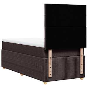 Box spring postel s matrací tmavě hnědá 80x200 cm textil - obrázek 6