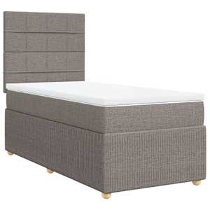 Box spring postel s matrací taupe 80x200 cm textil - obrázek 2